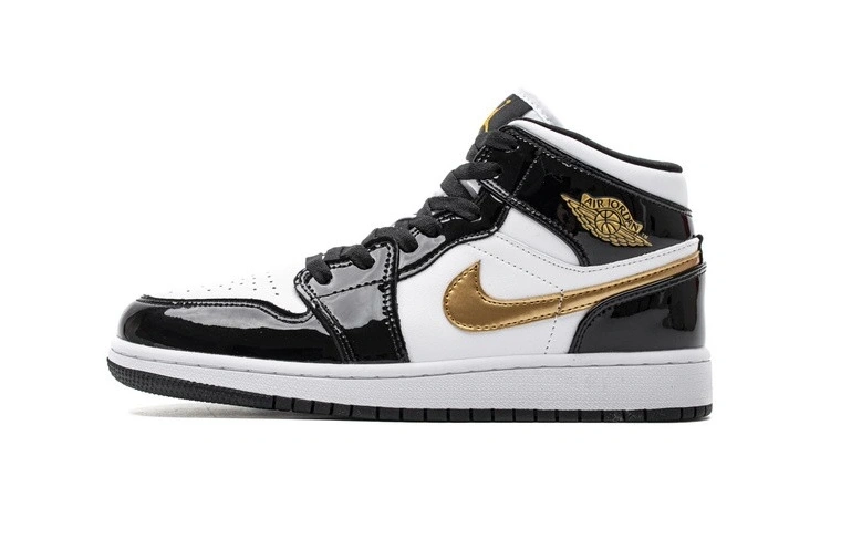 White   Patent Jordan 852542-007 Black 1 Mid Gold 0225